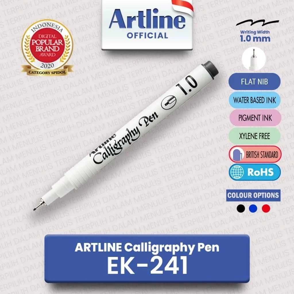 Calligraphy Pen Artline / Ballpoint Lettering Arabic / Pulpen Kaligrafi Hitam